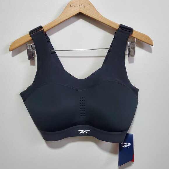 REEBOK NWT PureMove+ Bra MotionSense Adjustable Stretch Blk Women XL/2XL E-F Cup - Picture 2 of 14